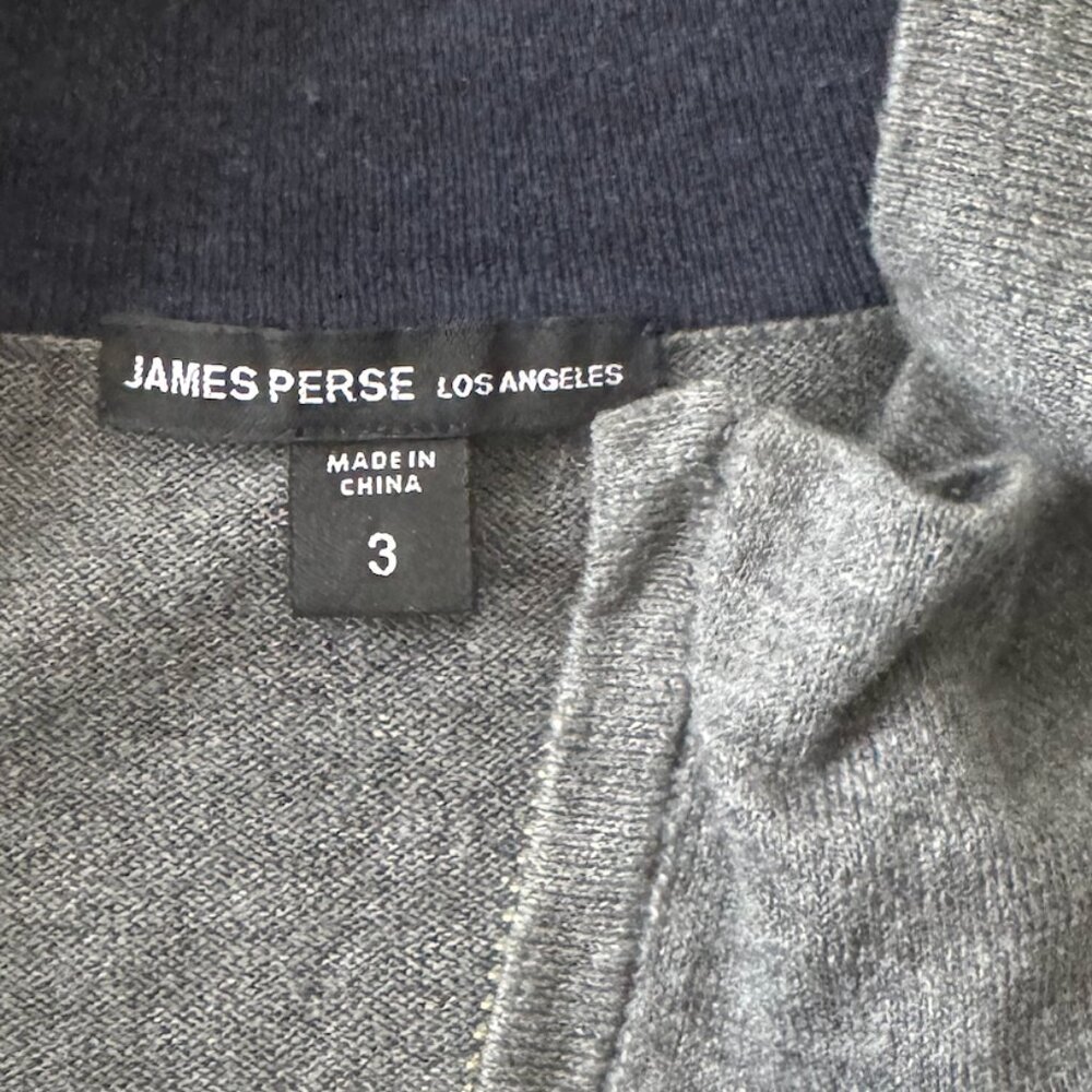 James Perse Mens Performance Zip up Sweater Jacket Size 3 US L - Picture 2 of 4